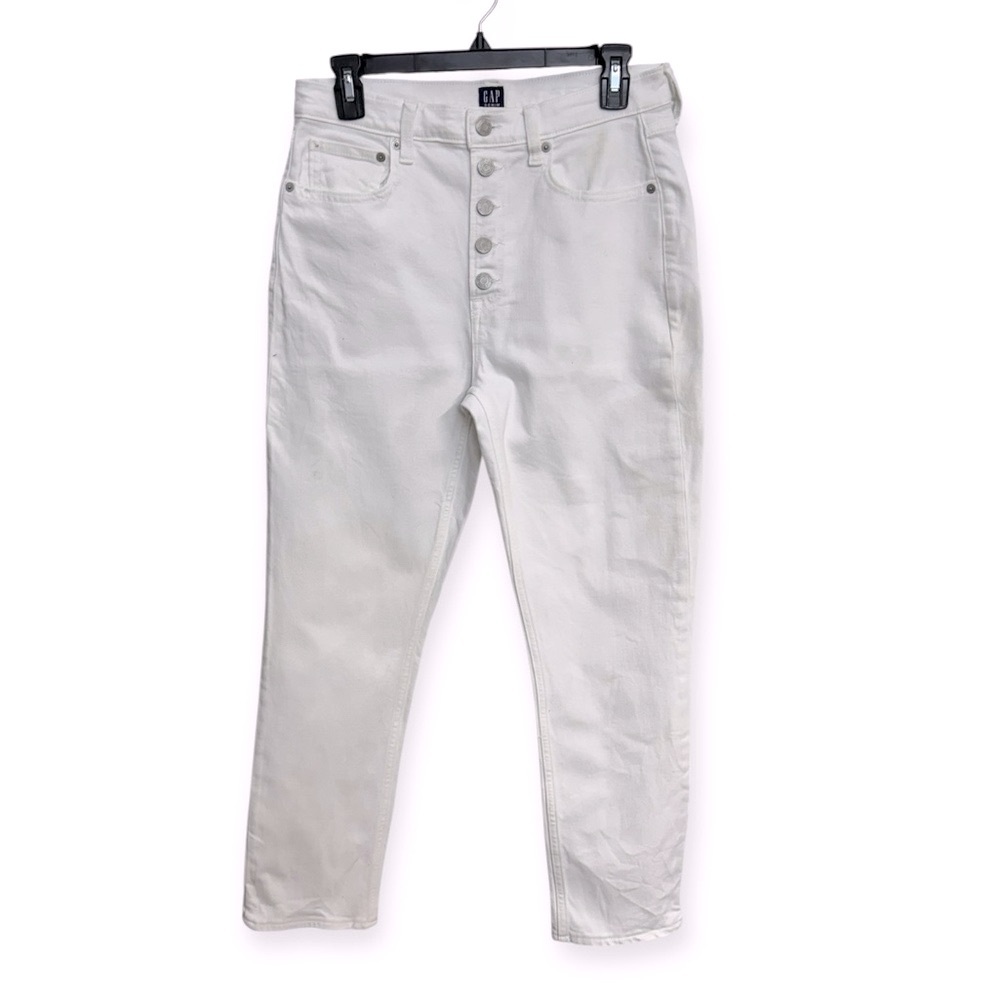 GAP Women’s Cigarette White Cropped Jeans 8/29